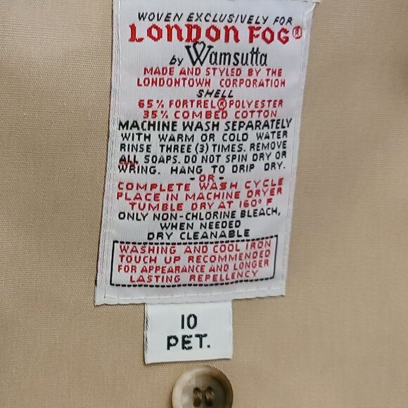 LONDON FOG VINTAGE WOMEN'S DOUBLE BREASTED BEIGE TRENCH COAT - Picture 9 of 12